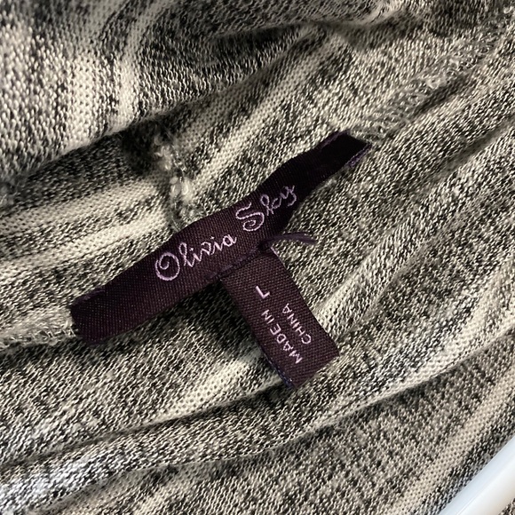 ⏰Olivia Sky - Zip up Striped Hoodie - L - Picture 4 of 4